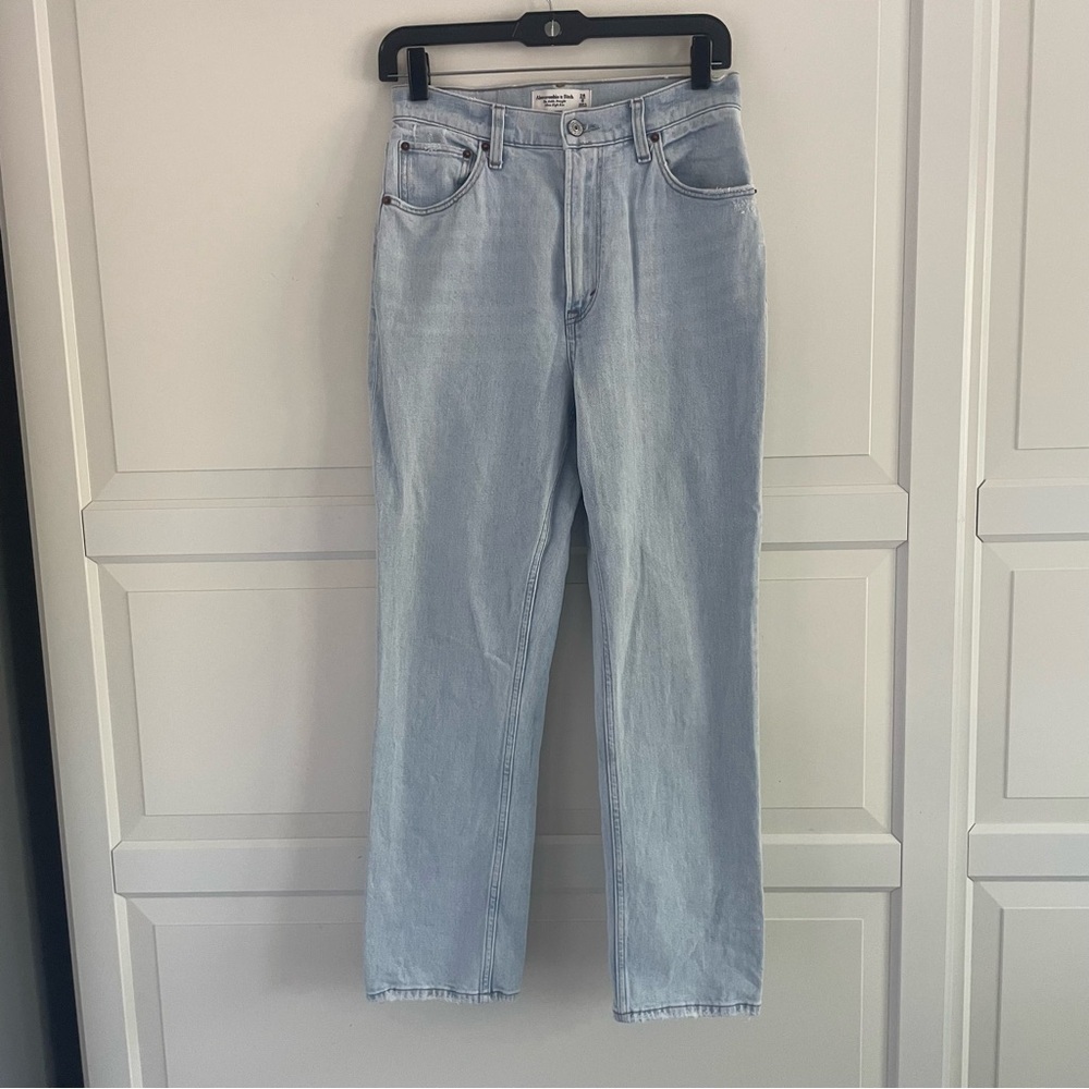 Abercrombie & Fitch the ankle straight ultra high rise blue jeans 26919 - Picture 2 of 13